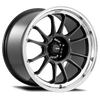 Konig Hypergram 17x8 4x100 ET45 Metallic Carbon w/ Machined Lip - HG87100456