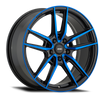 Konig Myth 17x8 5x100 ET43 Gloss Black w/ Blue Tinted Clearcoat - MY8751043F
