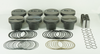Mahle MS Piston Set SBC 361ci 4.05in Bore 3.500in Stroke 5.7in Rod .927in Pin -4cc 10.7 CR Set of 8 - 930202550
