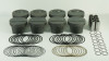 Mahle MS Piston Set SBC 315ci 3.796in Bore 3.480in Stroke 5.7in Rod 0.927 Pin -3cc 9.7 CR Set of 8 - 930204596