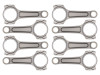 Manley Small Block Chevrolet 6.000in 2.100in Crankshaft I-Beam Connecting Rods - Set of 8 - 14154-8