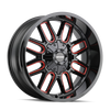 Mayhem 8107 Cogent 22x10 / 8x170 BP / -19mm Offset / 125.2mm Hub Gloss Black Milled Prism Red Wheel - 8107-22170BTR Photo - Primary