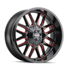 Mayhem 8107 Cogent 18x9 / 6x135 BP / 0mm Offset / 106mm Hub Black w/ Prism Red Wheel - 8107-8937BTR