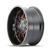 Mayhem 8107 Cogent 18x9 / 5x127 BP / 0mm Offset / 87.1mm Hub Black w/ Prism Red Wheel - 8107-8952BTR