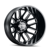 Mayhem 8107D Cogent Dually 20x8.25/8x210 BP/-192mm Offset/154.2mm Hub Black w/ Milled Spokes Wheel - 8107D-2879BMR192