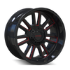 Mayhem 8115 Apollo 20x10 / 8x165.1 BP / -19mm Offset / 125.2mm Hub Black w/ Prism Red Wheel - 8115-2181BTR