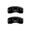 MGP 4 Caliper Covers Engraved Front & Rear Oval logo/Ford Black finish silver ch - 10005SFRDBK