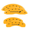 MGP 4 Caliper Covers Engraved Front & Rear 11-18 Dodge Durango Yellow Finish Black Dodge II Logo - 12204SDD3YL Photo - Primary
