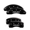 MGP 4 Caliper Covers Engraved Front & Rear GMC Black Finish Silver Char 2019 GMC Terrain - 34215SGMCBK Photo - Primary