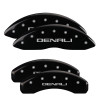 MGP 4 Caliper Covers Engraved Front & Rear Denali Black Finish Silver Char 2019 GMC Sierra 1500 - 34217SDNLBK Photo - Primary