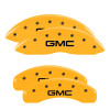 MGP 4 Caliper Covers Engraved Front & Rear GMC Yellow Finish Black Char 2019 GMC Sierra 1500 - 34217SGMCYL Photo - Primary
