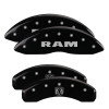 MGP 4 Caliper Covers Engraved Front Ram Rear Ramhead Black Finish Silver Char 2019 Ram 1500 - 55005SRMHBK Photo - Primary