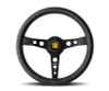 Momo Prototip Heritage Steering Wheel 350 mm - Black Leather/White Stitch/Black Spokes - PRH35BK2B
