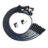 Moroso BBC Over Valve Cover Str Plug & 90 Non-HEI Unsleeved Ultra Spark Plug Wire Set - Black - 51041