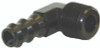 Moroso Air/Oil Separator Fuel Line Fitting - 3/8in to 3/8in Hose - 90 Degree - Black - Single - 65382