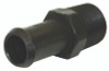 Moroso Air/Oil Separator Fuel Line Fitting - 3/8in to 1/2in Hose - Straight - Black - Single - 65389