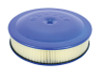 Moroso Racing Air Cleaner - 14in x 3in Filter - Aluminum - Blue Powder Coat - 65906