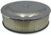 Moroso Racing Air Cleaner - 16in x 4in Filter - Offset - Raised Bottom - Clear Powder Coat - 65928