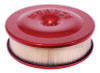 Moroso Race/Street Air Cleaner - 8-1/2in x 2-3/8in Filter - Aluminum - Red Powder Coat - 66304