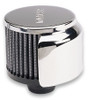 Moroso Filtered Valve Cover Breather - Push-In - Half Hood - 1.22in ID - 68813