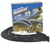 Moroso Chevrolet Small Block (w/Jesel) Ignition Wire Set - Ultra 40 - Sleeved - 90 Degree - Black - 73842