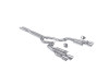 MBRP 2024+ Ford Mustang 5.0L T304 SS 3in Cat-Back Dual Split Exhaust w/ Quad Tips (Valve Delete) - S7282304