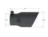 MBRP Tip 3in Round x 4in Inlet OD Dual Walled Angled Black Tip - Fits all 3in Exhausts - T5122BLK