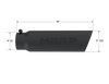 MBRP Universal 5in OD Angled Rolled End 4in Inlet 18in Lgth Black Finish Exhaust Tip - T5124BLK