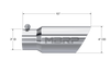 MBRP Universal Tip 4in OD 3in Inlet 10in Length Dual Wall Angled End T304 - T5156