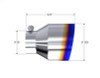MBRP T304 Stainless Steel Burnt End Angle Cut Exhaust Tip - 3in. ID / 5in. OD / 6.5in. Length - T5184BE