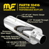 MagnaFlow Muffler Mag SS 14X4X4 2.5X2.5 - 10416