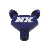 Nitrous Express 1/8NPT x 3AN x 3AN Billet Pure-Flo Y Fitting - Blue - 16078