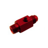 Nitrous Express 1/4 NPT x 6AN w/1/8 NPT Gauge Hole (Fuel Bypass Fitting) - 16204