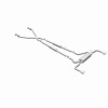 MagnaFlow 14 Infiniti Q50 V6 3.7L Cat-Back Polished Stainless Tips Dual Split Rear Exit Exhaust - 15310