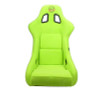 NRG FRP Bucket Seat PRISMA Edition - Large (Neon Green Alcantara/  Pearlized Back) - FRP-302NG-PRISMA