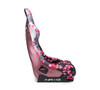 NRG FRP Bucket Seat PRISMA Japanese Cherry Blossom Edition W/ Pink Pearlized Back - Medium - FRP-303-SAKURA