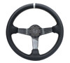 NRG Carbon Fiber Steering Wheel (350mm) Silver Carbon Fiber Center - Silver Stitching & Center Mark - RST-036CF-SL Photo - Primary