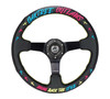 NRG Reinforced Steering Wheel - Oak Tree Outlaws 3in Deep/5mm Blk Spoke 350mm Wheel - Blk Perf Lthr - RST-036MB-OTOL-TRI Photo - Primary
