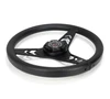 NRG Aluminum Steering Wheel 330mm - Arow Cutout - Ergonomic Grip - Anadized Black - RST-070-BK Photo - Close Up