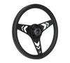 NRG Aluminum Steering Wheel 330mm - Arow Cutout - Ergonomic Grip - Anadized Black - RST-070-BK Photo - Close Up