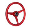 NRG Aluminum Steering Wheel 330mm - Heritage Solid Spoke - Ergonomic Grip - Anadized Red - RST-071-RD Photo - Close Up