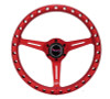 NRG Aluminum Light Weight Steering Wheel (330mm) Extra Light - Ergonomic Grip - Anadized Red - RST-072-RD User 1