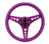 NRG All Aluminum Steering Wheel 330mm - Heart Cut Out- Ergonomic Grip- Anadized Purple - RST-073-PP User 1