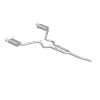 MagnaFlow Cat Back, SS, 2.5in, Street, Dual Split Polished 4.5in Tips 2015 Ford Mustang Ecoboost - 19097