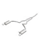 MagnaFlow Cat Back, SS, 2.5in, Street, Dual Split Polished 4.5in Tips 2015 Ford Mustang Ecoboost - 19097