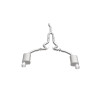MagnaFlow Cat Back, SS, 2.5in, Street, Dual Split Polished 4.5in Tips 2015 Ford Mustang Ecoboost - 19097