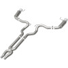 MagnaFlow Cat Back, SS, 3in, Competition, Dual Split Polished 4.5in Tips 2015 Ford Mustang GT V8 5.0 - 19101