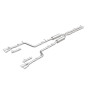 MagnaFlow Cat-Back, SS, 2.5in, Quad Split Rear 3.5in Tip 2015 Dodge Challenger 3.6L V6 - 19217