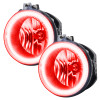 Oracle 05-14 Dodge Charger LED Waterproof Fog Halo Kit - Red - 1254-003