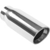 MagnaFlow Tip Stainless Double Wall Round Single Outlet Polished 4.5in DIA 3.5in Inlet 12in Length - 35232